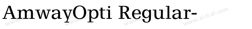 AmwayOpti Regular字体转换